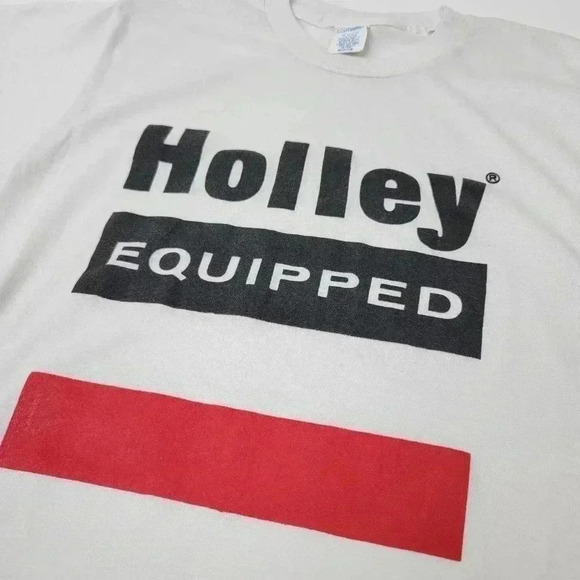 Vintage 80s Holley Equipped Single-Stitch Tee Shirt - M - Picture 2 of 5